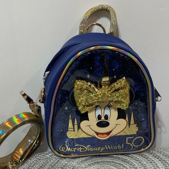 Walt Disney World 50th Anniversary Minnie Mouse Crossbody Bag NWT - Picture 3 of 11
